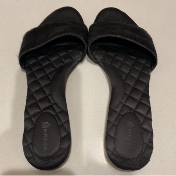 Birdies Sparrow Jet Black Calfhair Sandal s 8.5 - Picture 6 of 6